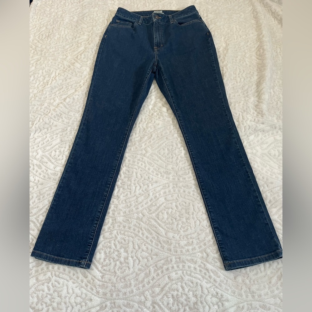 L.L. Bean Dark Blue Straight Leg Women's Jeans